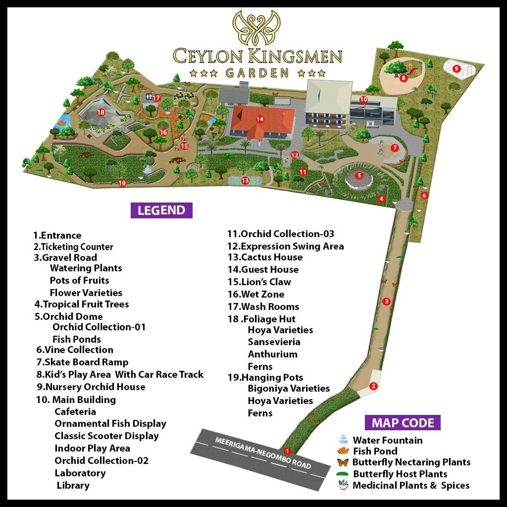 Ceylon Kingsmen Garden Layout Map